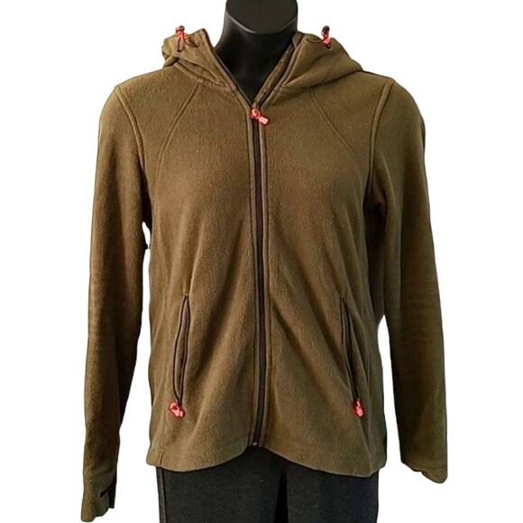 Excellent H&M Women Olive Green Fleece ZipUp Hoodie Sweatshirt Jacket Size Large - Picture 2 of 7